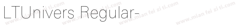 LTUnivers Regular字体转换